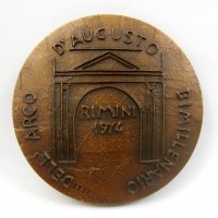 Италиански възпоменателен медал-Бронз-Арката на Август-Рядкост, снимка 5 - Колекции - 40031580