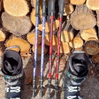 Kомбинирани ски обувки и Телескопични щеки, снимка 1 - Зимни спортове - 43960400