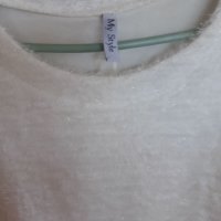 Дамска бяла блуза с дълъг ръкав от полиестер и коприна. Размер  М., снимка 2 - Блузи с дълъг ръкав и пуловери - 37438983