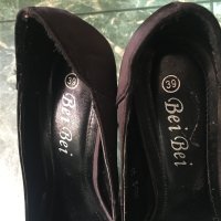 Черни обувки на ток номер 39, снимка 5 - Дамски елегантни обувки - 40564834