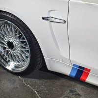 Високо качество гланциран стикер лепенка с трите цвята на БМВ М BMW M power , снимка 3 - Аксесоари и консумативи - 28840694