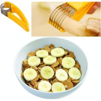 Функционална стоманена резачка за банани, резачка за плодове с ергономична дръжка, снимка 6 - Аксесоари за кухня - 43744761