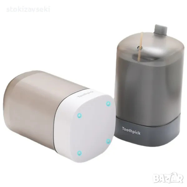 Уред за съхранение и изваждане на клечки за зъби с бутон , снимка 1