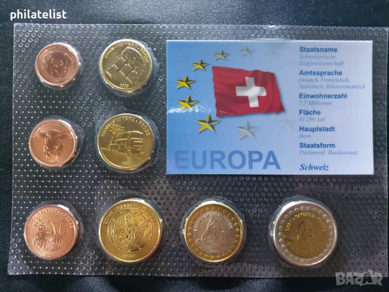 Пробен Евро сет - Швейцария 2003, снимка 1