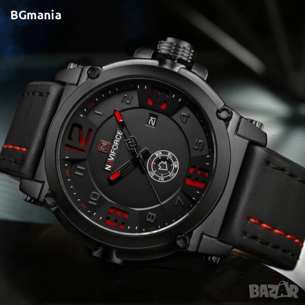 Мъжки часовник NAVIFORCE с кожена каишка к9099, снимка 1