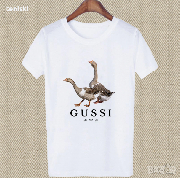 Parody! Забавна тениска GUCCI Goose принт Дамски и мъжки, снимка 1