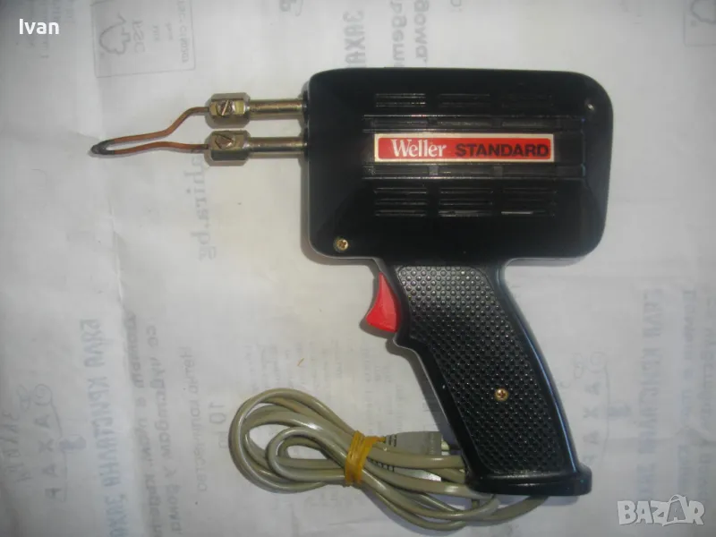 ОРИГИНАЛЕН WELLER НЕМСКИ ЕЛЕКТРИЧЕСКИ ИНДУКЦИОНЕН ПОЯЛНИК СТАРО КАЧЕСТВО 100 ВАТА БАКЕЛИТ КОРПУС , снимка 1
