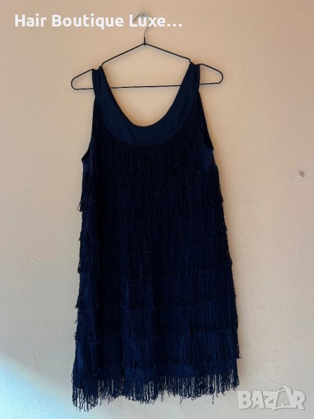 H&M Рокля с ресни в тъмно син цвят L размер  💙, снимка 1