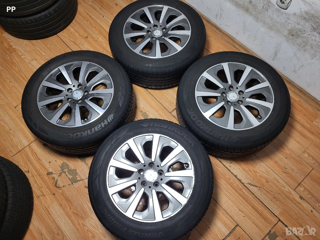 Джанти 17" 5х112 ОЕ Mercedes летни гуми 225/60/17 Hankook, снимка 1