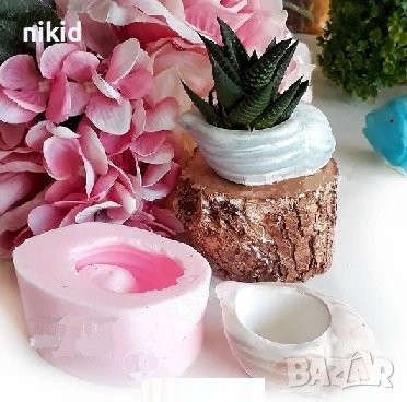 3D рапан раковина кашпа силиконов молд форма калъп гопс декор саксия, снимка 1