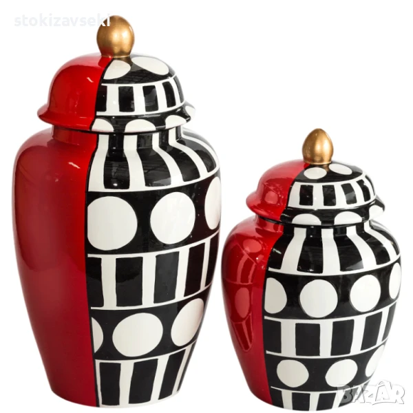 Буркан с капак за декорация, 2 размера, снимка 1