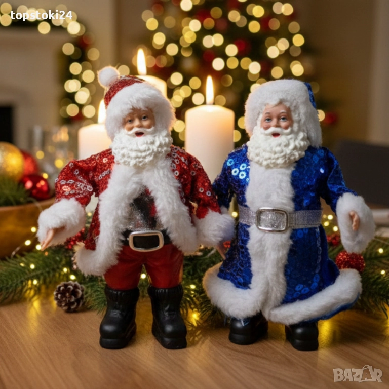 Декоративен дядо Коледа с пайети – Стилен акцент за всеки дом, снимка 1