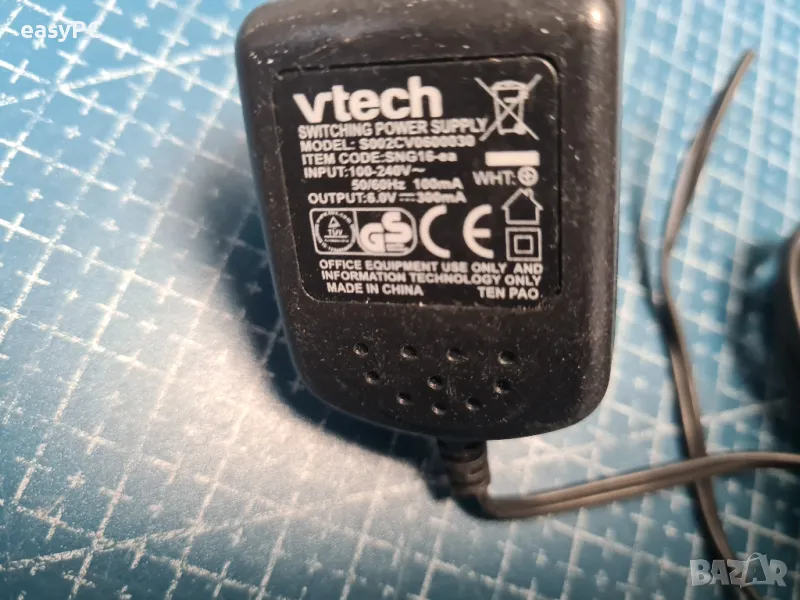 Оригинален захранващ адаптер VTECH SNG16-ea 6V 300mA , снимка 1