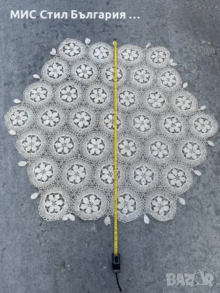 ПОКРИВКА МИЛЬО ПЛЕТЕНО НА ЕДНА КУКА ЗА МАСА 131СМ., снимка 1