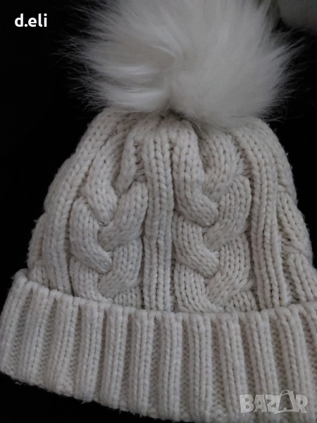 Зимни шапки. Бял, Бежов, Светлосин, снимка 1