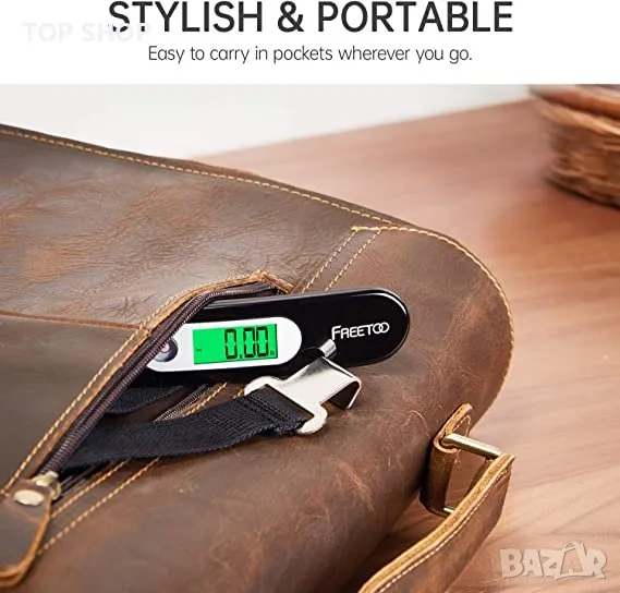 FREETOO Преносима везна за багаж до 50 кг , черна, снимка 1