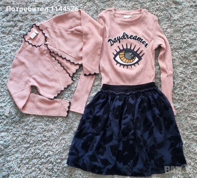 Нов сет от 3 части - пола, блуза и болеро за 7-8г.  , снимка 1