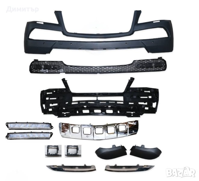 Mercedes GL x164 оборудвна предна броня . Grand EDITION . 2009-2012 година., снимка 1