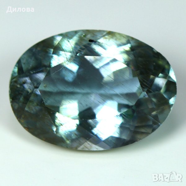 3,56 кт рядък син рутилов аквамарин, снимка 1