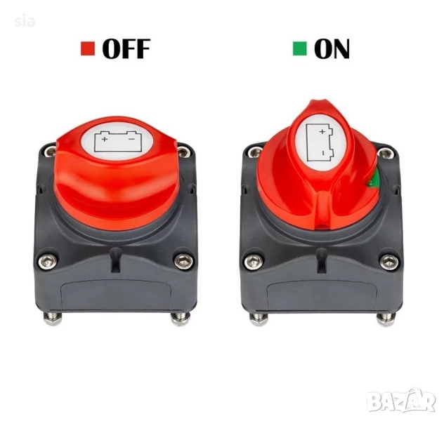 Ключ маса, превключвател, изолатор, 12–48V, 275A, снимка 1
