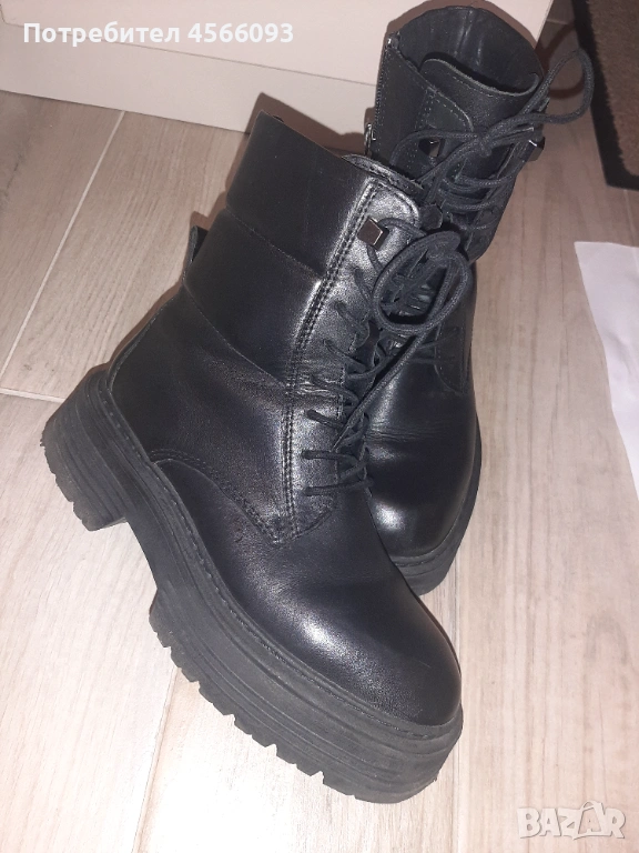 Продавам черни боти естествена кожа Marco Tozzi, снимка 1