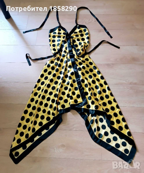 Жълта дамска рокля, снимка 1