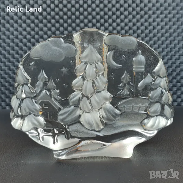 Масивна стъклена ваза, снимка 1