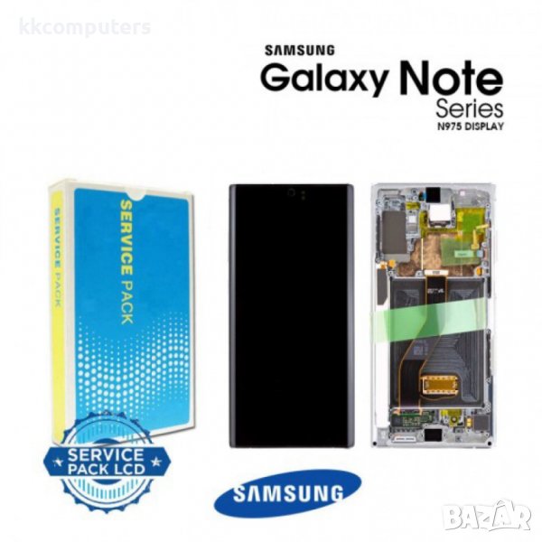 ДИСПЛЕЙ С ТЪЧ СКРИЙН SAMSUNG GALAXY NOTE 10 PLUS SM-N975F AURA GLOW SILVER GH82-20900C ОРИГИНАЛЕН SE, снимка 1