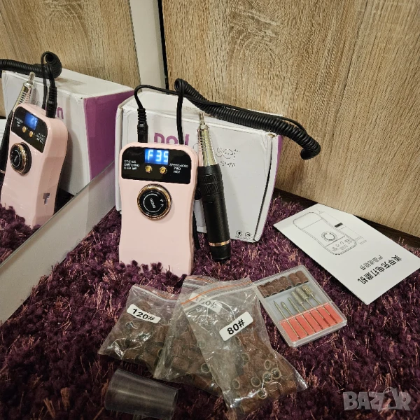 Мощна пила за сваляне на геллак, на батерия, розова, снимка 1