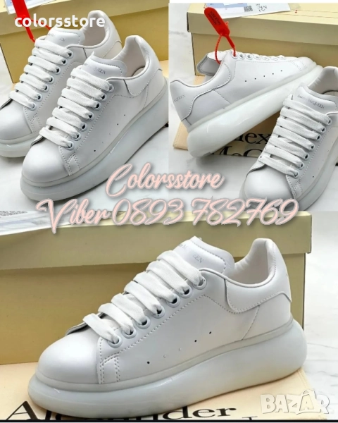 Дамски бели кецове Alexander McQueen/IM31e, снимка 1