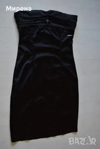Оригинална черна рокля ELLE тип бюстие, размер S/M, с еластичност, снимка 1