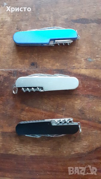 ножче джобно тип швейцарско видове, стомана, с много остриета 3 цвята, снимка 1