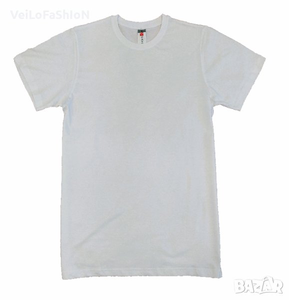Нова мъжка тениска в бял цвят, снимка 1