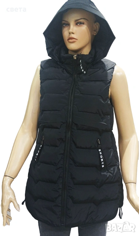 Черен дамски елек, снимка 1