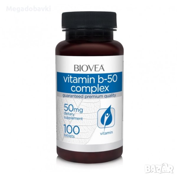 Витамини Biovea VITAMIN B-50 COMPLEX 100 Tabl, снимка 1