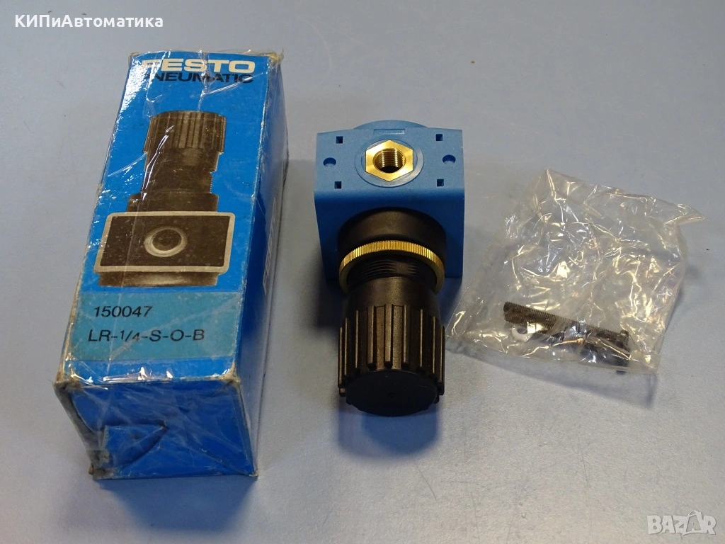 пневматичен регулатор Festo LR-1/4-S-O-B 15 0047 Pneumatic Pressure Regulator 0-10Bar, снимка 1