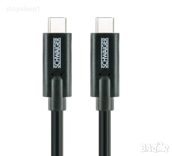 USB-C към USB-C кабел 1 m 3.1 10gbit/s лаптоп / компютър / зарядно > смартфон / таблет / твърд диск, снимка 1