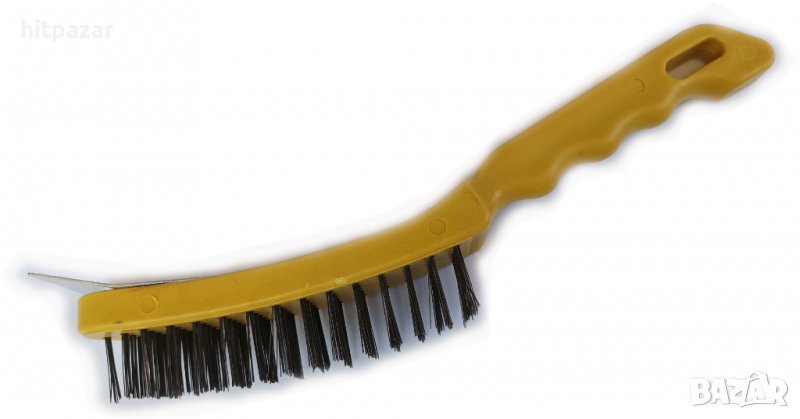 Телена четка със стъргало и удобна пластмасова дръжка, снимка 1