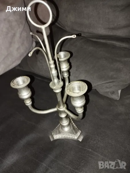 масивен неръждаем свещник, снимка 1