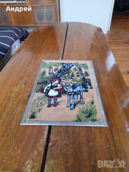 Стара картина Червената Шапчица, снимка 1