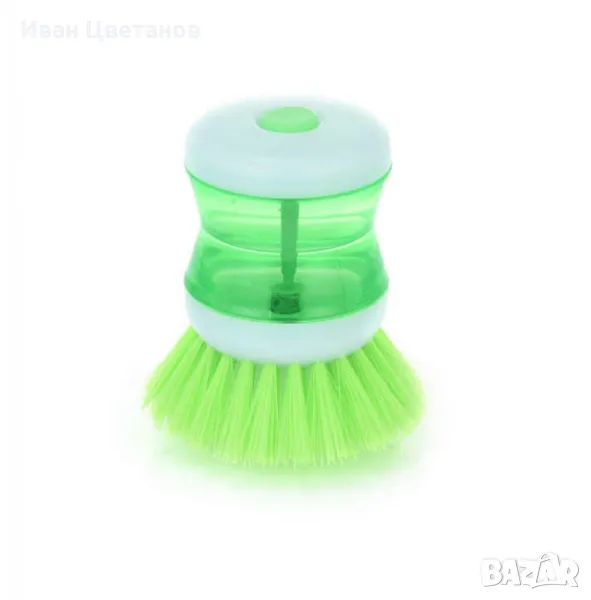 Четка за съд с контейнер за веро – ефективност с едно натискане, снимка 1
