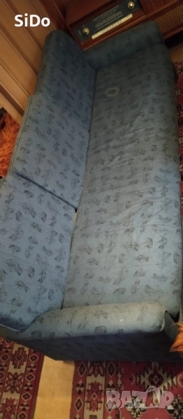Голям диван канапе 190см+подарък бежов китеник с малък косъм, снимка 1