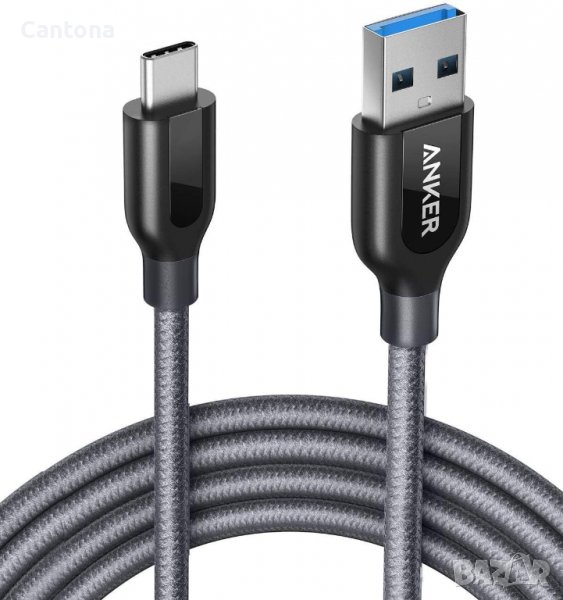 Anker Powerline+ USB-C към USB 3.0 кабел (200 см), оплетка от найлон с висока издръжливост, снимка 1