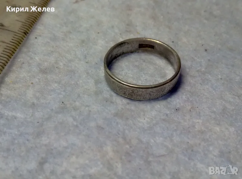 СТАР СРЕБЪРЕН ПРЪСТЕН Тип ХАЛКА СРЕБРО ВИСОКА ПРОБА с РЯДЪК ПЕЧАТ МАЙСТОРСКА РЪЧНА ИЗРАБОТКА 30569, снимка 1