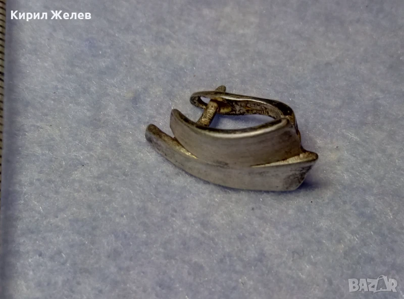 СТИЛНА СРЕБЪРНА ОБЕЦА СРЕБРО 925 с АНГЛИЙСКО ЗАКОПЧАВАНЕ 50191, снимка 1