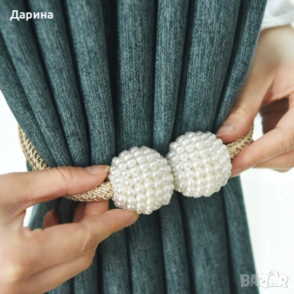 Декоративна магнитна скоба за завеса, снимка 1