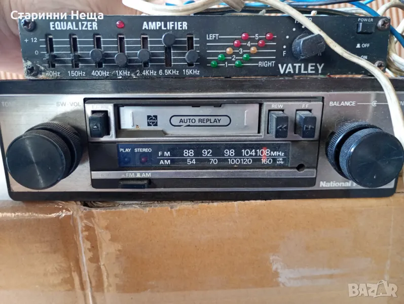 Ретро радио касетофон автокасетофон за кола Panasonic със + алармена система , снимка 1