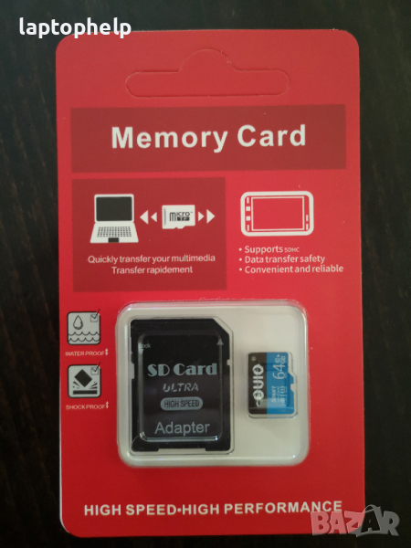 64GB MicroSD карта памет Class 10 U1 SD карта, снимка 1