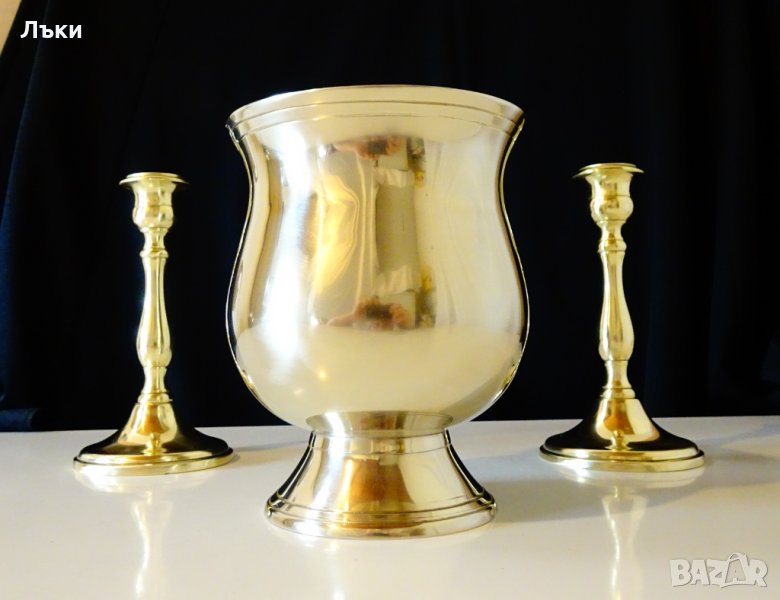 Величествен бронзов бокал,чаша,халба 800 мл. , снимка 1