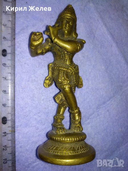 Стара РЯДКА КОЛЕКЦИОНЕРСКА БРОНЗОВА СТАТУЕТКА на ГАНЕША ИНДИЯ МАЙСТОРСКА ТРАДИЦИОННА ИЗРАБОТКА 41401, снимка 1